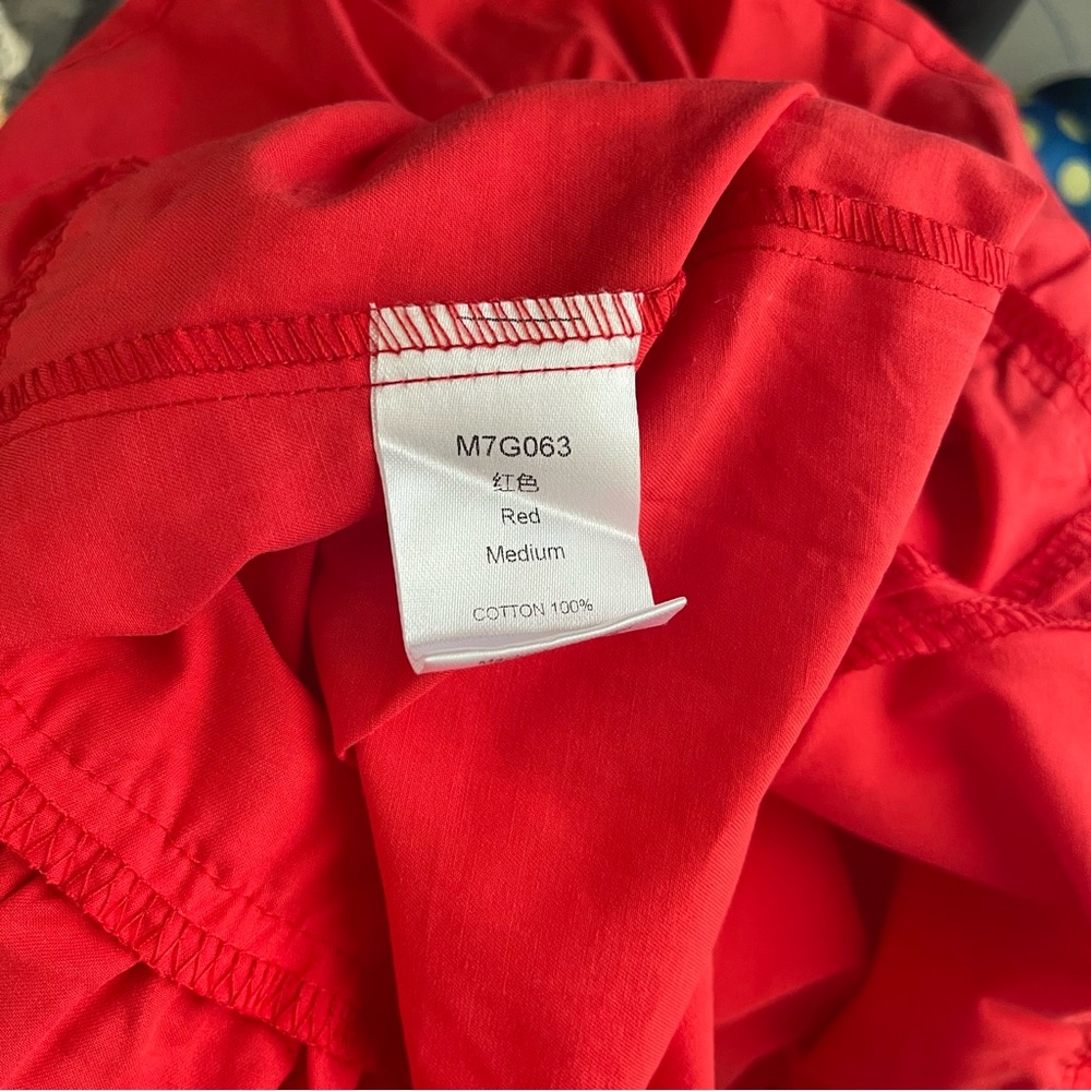 Red Ruffle New Mini Dress Size Medium - Picture 4 of 4